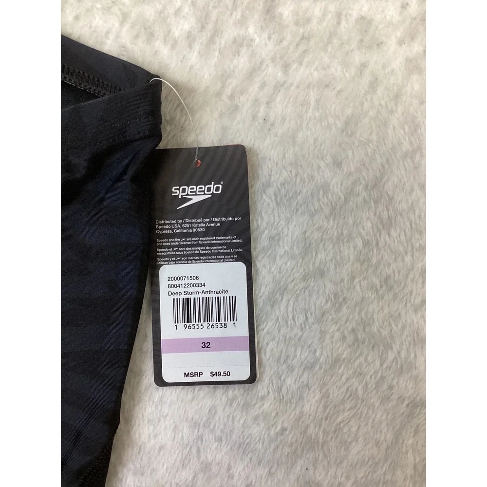 Speedo Mens Pro LT Eco Jammer Swim Shorts Deep Storm Anthracite 32 800412200334
